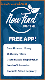 Now Find Dairy Free screenshot