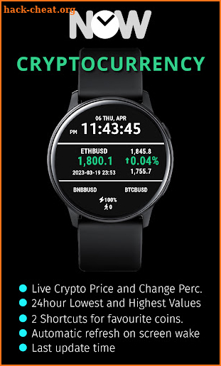 NOW1: Crypto BNNC Watch Face screenshot