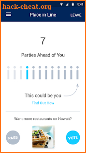 Nowait - Restaurant Wait Times screenshot