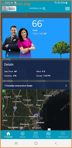 Noyes' 1DegreeOutside Weather screenshot