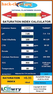 NPC LSI Calc screenshot