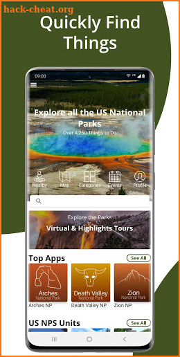 NPS Parks screenshot