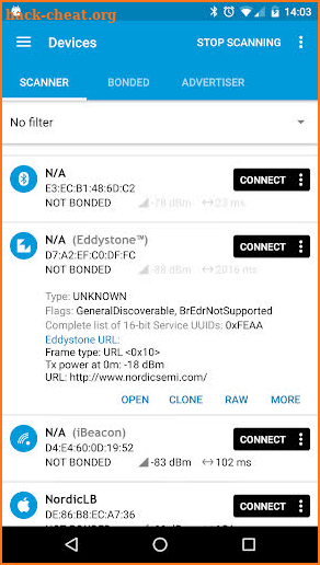 nRF Connect for Mobile screenshot