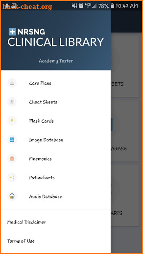 NRSNG Clinical Library screenshot
