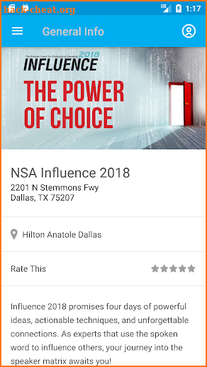 NSA Influence 2018 screenshot