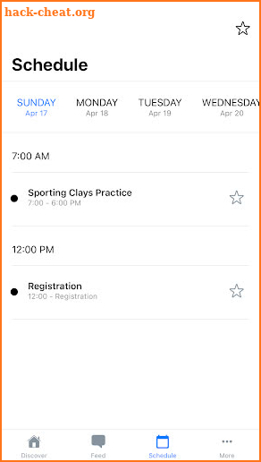 NSCA Events App screenshot