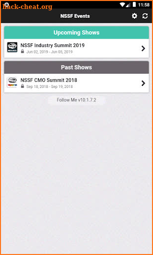 NSSF Events screenshot