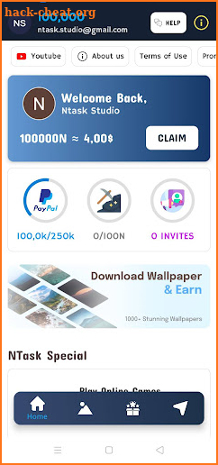 NTask - Earn Cash Rewards screenshot