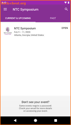 NTC Symposium screenshot