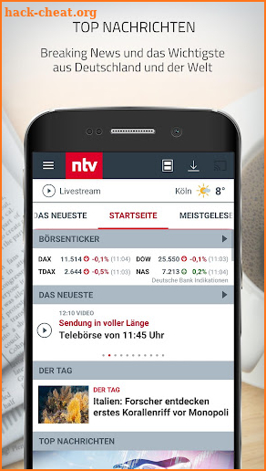ntv Nachrichten screenshot