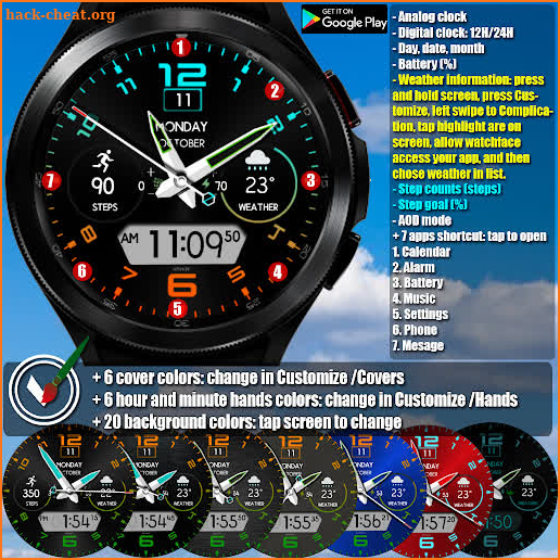 NTV439 - Hybrid watch face screenshot