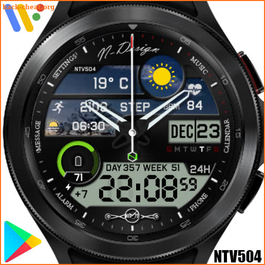 Ntv504 - N Design watch face screenshot
