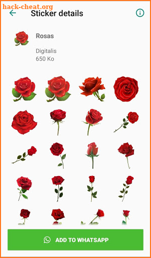 Nueva Rosas Pegatinas Para chatear - WAStickerApps screenshot