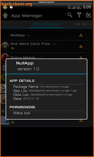 Null App screenshot