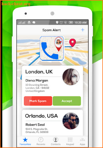 Number & Live Mobile Location app screenshot
