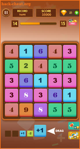 Number Game - Math-3 Game - Merge Block Raising screenshot