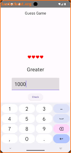 Number Guessing screenshot