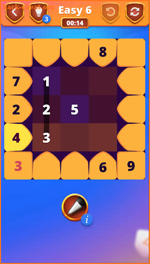 Number Sequence 1-to-25 Number Puzzle screenshot