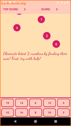 NumberFall - number adding challenge screenshot