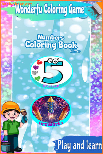 Numbers Glitter Coloring Pages screenshot