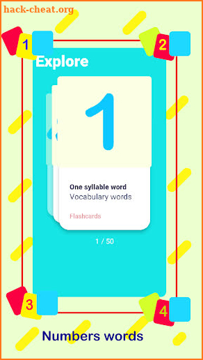 Numbers learning cards screenshot