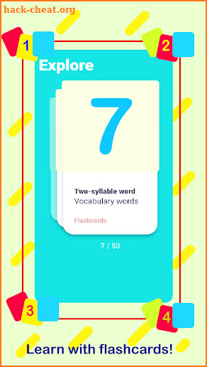 Numbers learning cards screenshot