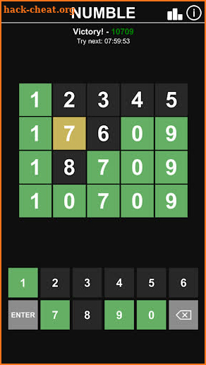 Numble - Wordle with numbers screenshot