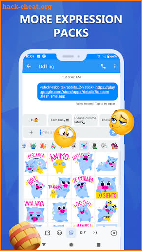 Numerous Emoji SMS screenshot