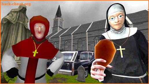 Nun and Monk Neighbor Escape 3D screenshot