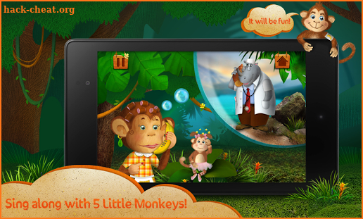 Nursery rhymes: 5 Monkeys HD screenshot