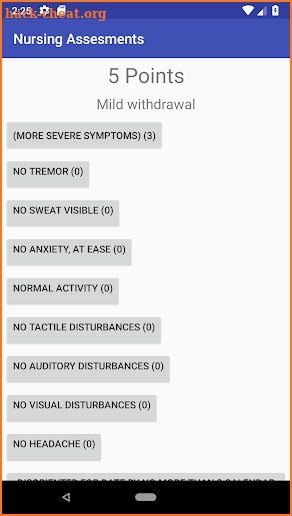 Nursing Assessment App screenshot