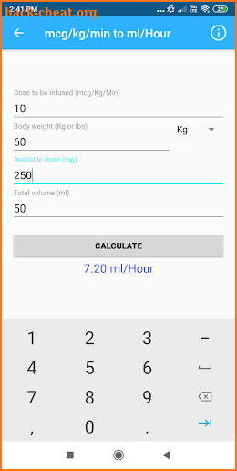 Nursing Calculator Pro (Ad free) screenshot