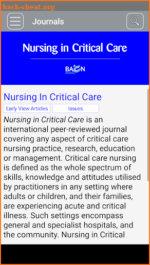 Nursing In Critical Care screenshot