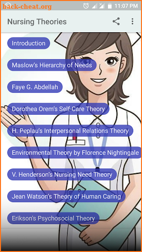 Nursing Theories screenshot