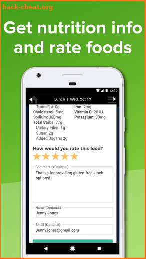 Nutrislice screenshot