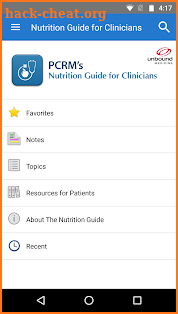Nutrition Guide for Clinicians screenshot
