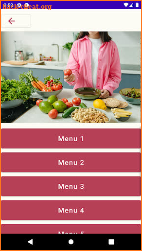 Nutrition Menu Diet screenshot