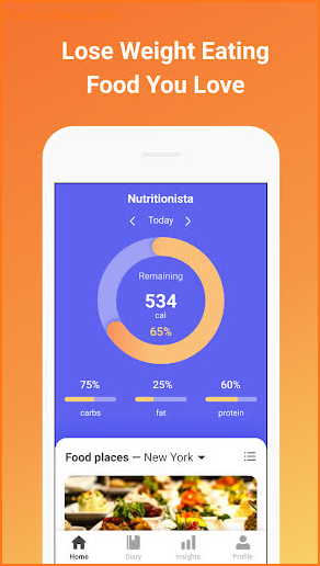 Nutritionista - Calorie Counter & Food Tracker screenshot