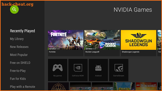NVIDIA Games screenshot