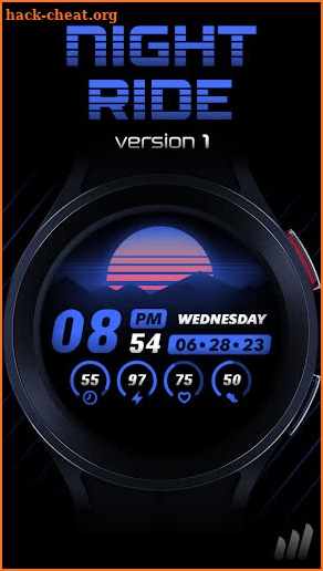 NW Night Ride Watch Face screenshot