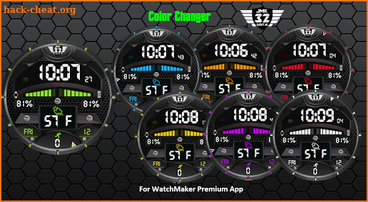 NX 21 DIGITAL color changer watchface - WatchMaker screenshot