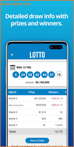 NY Lottery Results screenshot