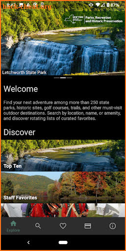 NY State Parks Explorer screenshot