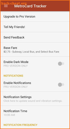 NYC MetroCard Tracker screenshot