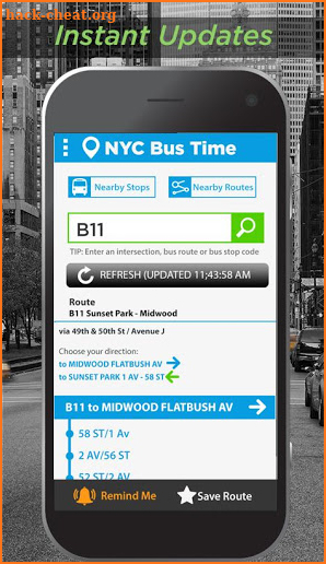 NYC Mta Bus Tracker Pro screenshot