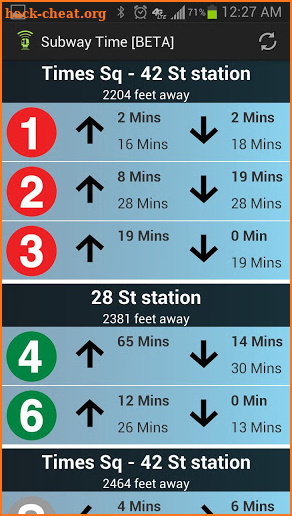 NYC Subway Times [MTA/BETA] screenshot