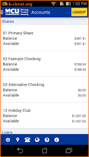 NYMCU Mobile Banking screenshot