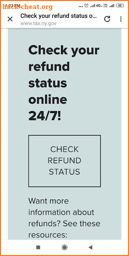 NYS Tax Refund Status 2020 screenshot