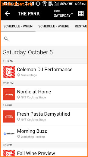 NYT Food Festival screenshot