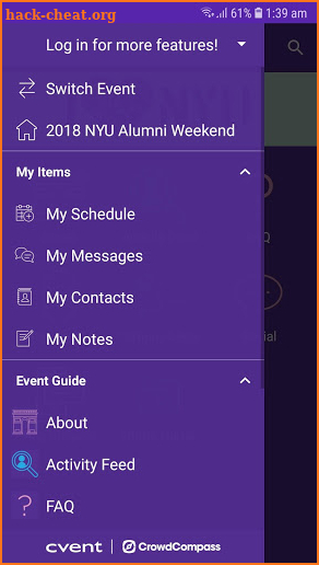NYU Alumni Weekend screenshot